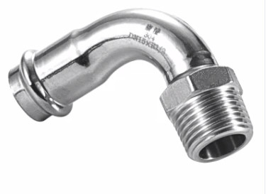 304l Stainless Steel Pipe Fittings 90 Degrees Male Elbow V Profile
